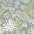 FD26451_Seychelles Abstract foliage Grey white teal mustard Fine Decor Wallpaper