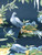 M1661_Crown Exotic, Bird, Dramatic Navy Blue Yellow Blue Fine Decor Wallpaper