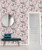 M1690_Crown Tropical, Foliage, Large Pink Grey Blush Fine Decor Wallpaper
