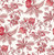Fine Decor Middleton Classical Botanical Deep Red Wallpaper FD26812