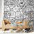 WH45195M-Welcome Home Murals Kids Grey, Black, White Galerie Mural