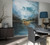 35497-Odyssey Abstract Blue Galerie Mural