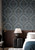 35946-Ornamenta Damask Blue Beige Galerie Wallpaper