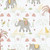 285-4 - Bambino Elefun Grey Green Pink Galerie Wallpaper