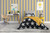 G78551 - Kids and Teens 2 Colour Awning Stripe Yellow Silver Grey Galerie Wallpaper