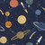 G78597 - Kids and Teens Solar System Blue Orange Yellow Galerie Wallpaper