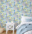 G78601 - Kids and Teens Whimsical Houses Blue Green Purple Lilac Galerie Wallpaper