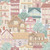 G78603 - Kids and Teens Whimsical Houses Beige Blue Pink Galerie Wallpaper