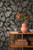 CL65284 - Cosmo Living Midnight Botanica -Mystery Silver Grey Black Galerie Wallpaper