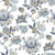 8303 - Blooming Garden Jacobin Garden Blue Beige Galerie Wallpaper