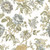 8305 - Blooming Garden Oriente Garden Blue Green Silver Grey Galerie Wallpaper