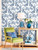8342 - Blooming Garden Toile Garden Blue Galerie Wallpaper