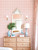 8394 - Blooming Garden Quadratini Green Pink Galerie Wallpaper