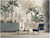 BB30198 - Bombay Design Floral Beige Green Galerie Wallpaper Mural