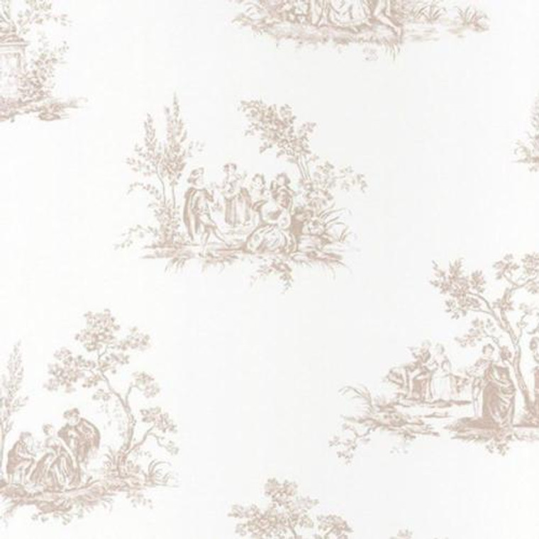 81511103 - Fontainebleau Brown White 18th-century Nature Casadeco Wallpaper