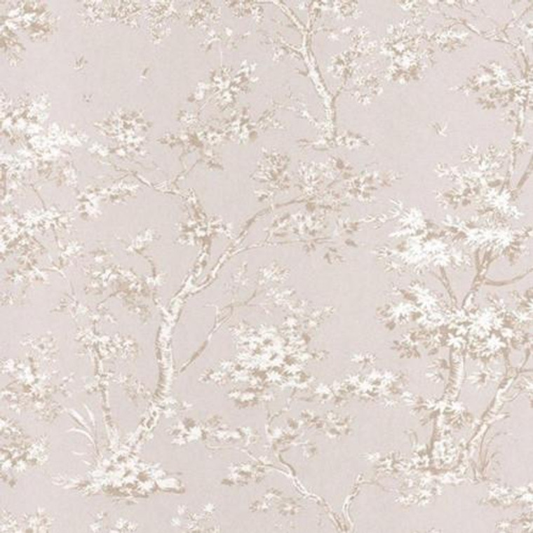 81521101 - Fontainebleau Pink Vintage Tree Casadeco Wallpaper