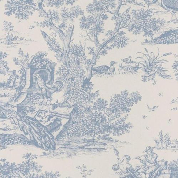 81556204 - Fontainebleau White Blue Nature  Casadeco Wallpaper