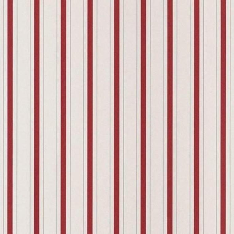 81578101 - Fontainebleau Red White Stripe Casadeco Wallpaper