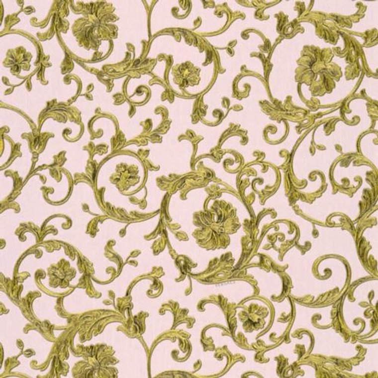 343264 - Versace Antique Vintage Florals Rose Gold AS Creation Wallpaper