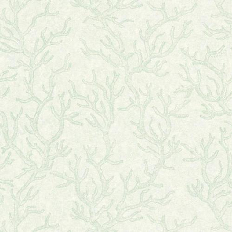 344973 - Versace Sea Coral Green White AS Creation Wallpaper