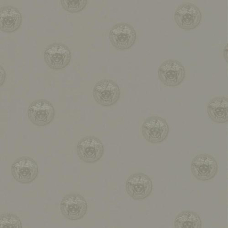 348623 - Versace Greek Key Medusa Motif Silver AS Creation Wallpaper