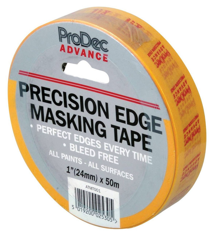 1" (24Mm) Prodec Advance Low Tack Precision Edge Masking Tape 50m Roll