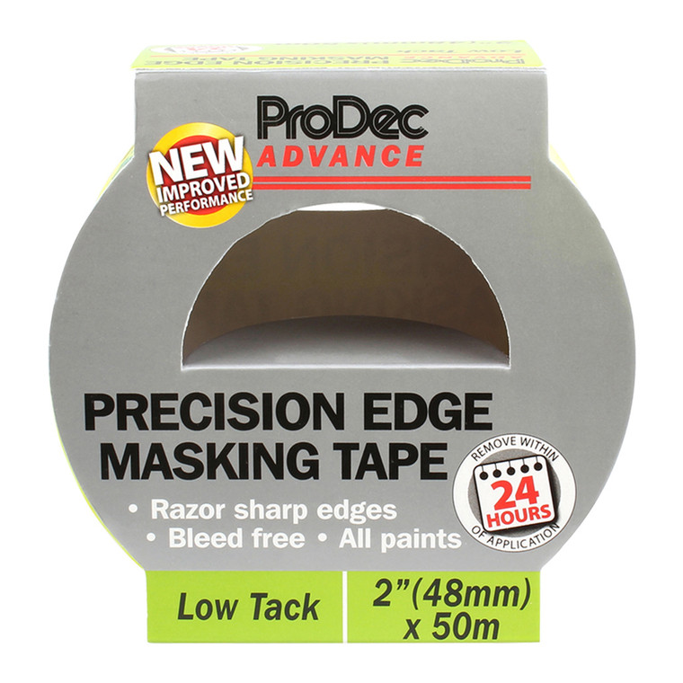 2" (48Mm) Prodec Advance Low Tack Precision Edge Masking Tape 50m Roll