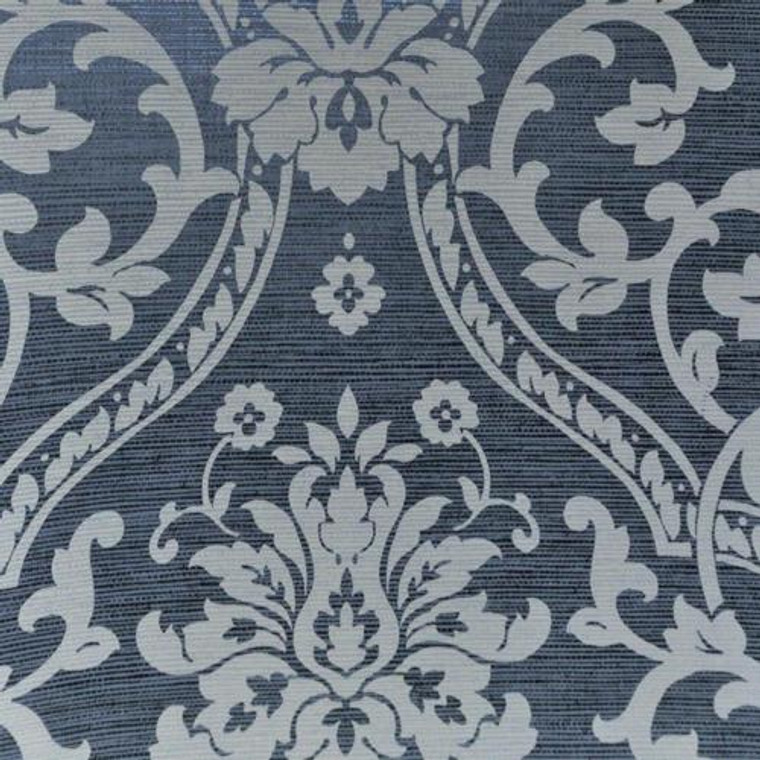 FD25007 - Tempus Damask Navy Fine Decor Wallpaper