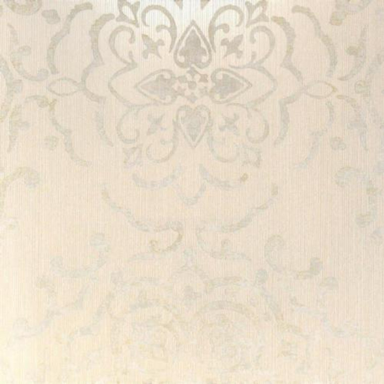 FD25027 - Tempus Damask Floral Motif Grey Gold Fine Decor Wallpaper