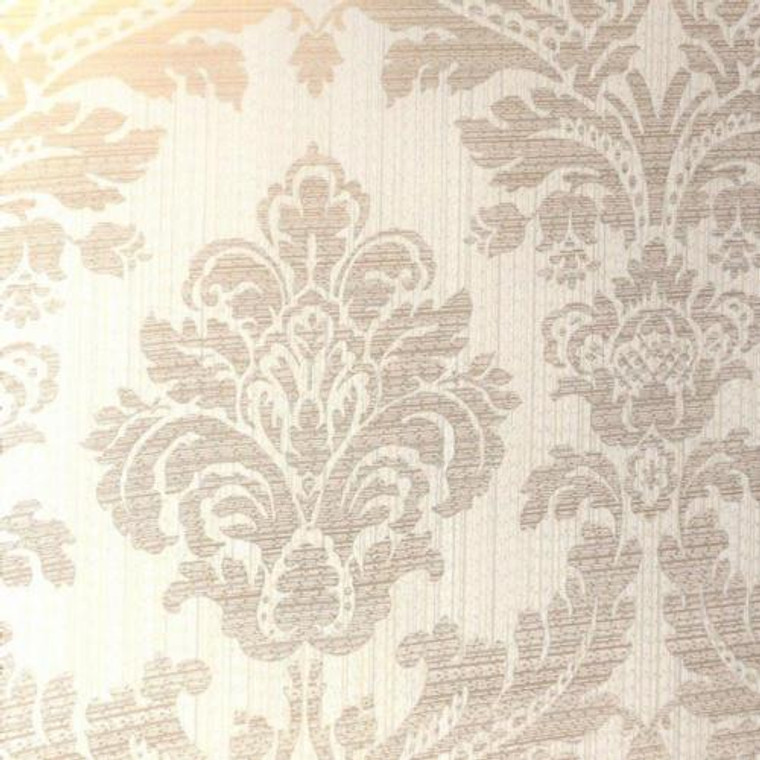 FD25060 - Tempus Luxury Damask Cream Copper Fine Decor Wallpaper