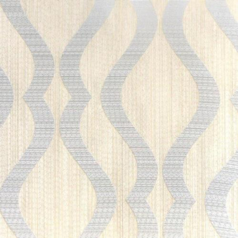 FD25064 - Tempus Wavy Stripe Off White Grey Fine Decor Wallpaper
