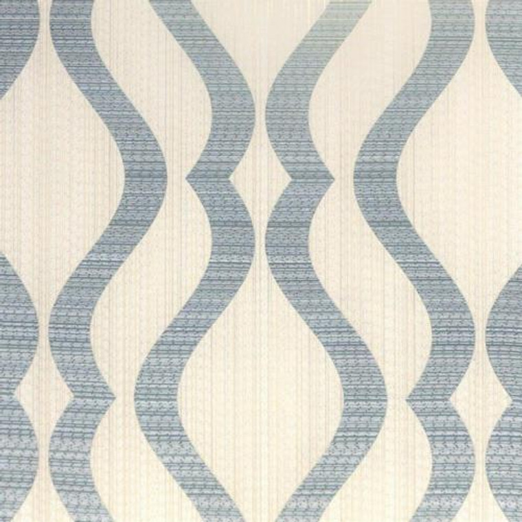 FD25066 - Tempus Wavy Stripe Cream Teal Fine Decor Wallpaper