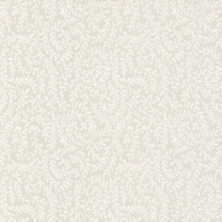 1601-104-05  - Rosemore Small Leaf Trail Grey White 1838 Wallpaper