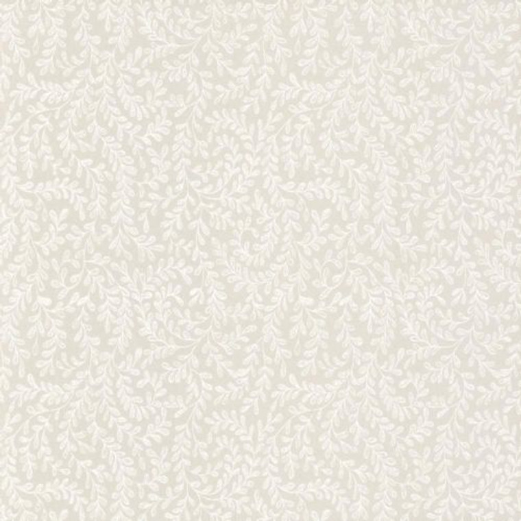 1838 Wallcoverings 1601-104-05 - Rosemore Small Leaf Trail Grey White 1838 Wallpaper roll - luxury design for UK feature walls