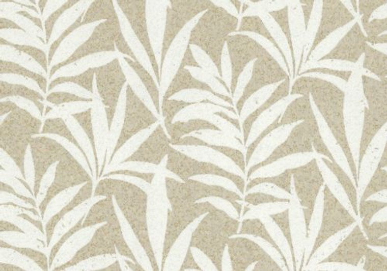 1703-113-03  - Camellia Leaf Silhouette Brown Cork 1838 Wallpaper