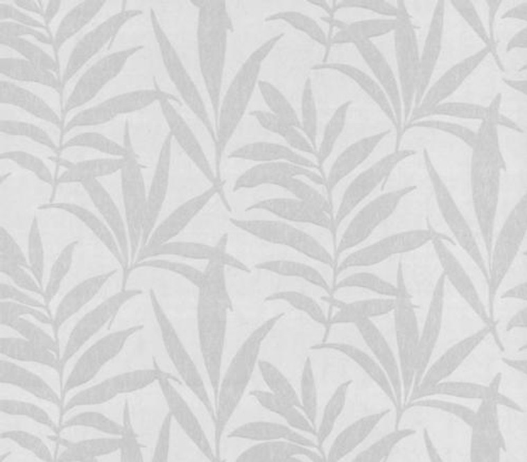 1703-113-05  - Camellia Leaf Silhouette Silver Grey 1838 Wallpaper