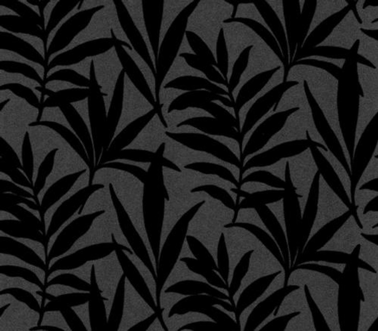 1703-113-07  - Camellia Leaf Silhouette Black 1838 Wallpaper