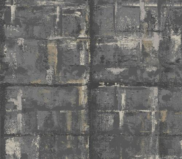 1804-120-01  - Aurora Metal Effect Black Gold 1838 Wallpaper