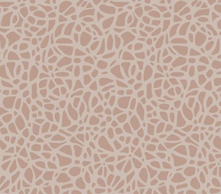1838 Wallcoverings 1804-121-03 - Aurora Interlocking pebbles Rose Gold 1838 Wallpaper roll - luxury design for UK feature walls