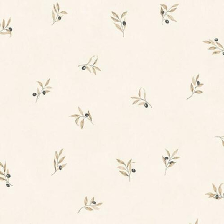 CK36606 - Kitchen Style 3 Olive Sprigs Neutral Beige Cream Galerie Wallpaper