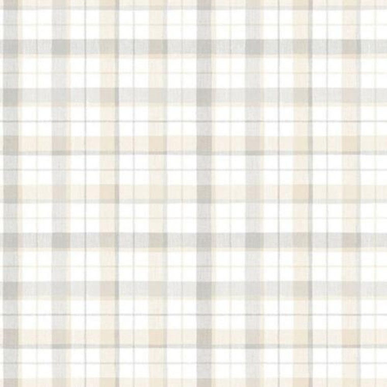 CK36627 - Kitchen Style 3 Plaid Checked Beige Grey Galerie Wallpaper