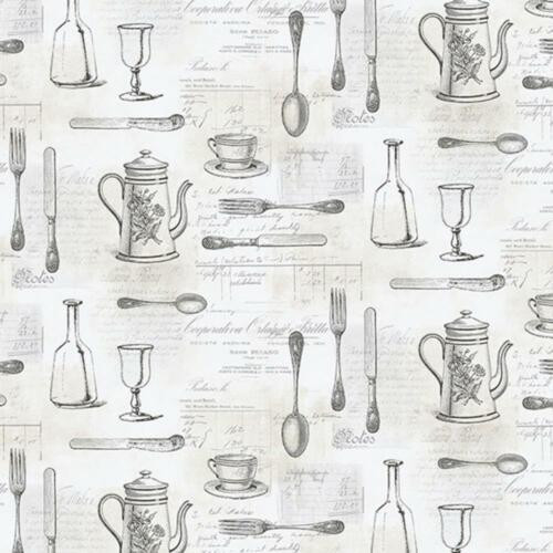 Galerie KE29939 - Kitchen Style 3 Sketched Cutlery Black White Galerie Wallpaper roll - luxury design for UK feature walls