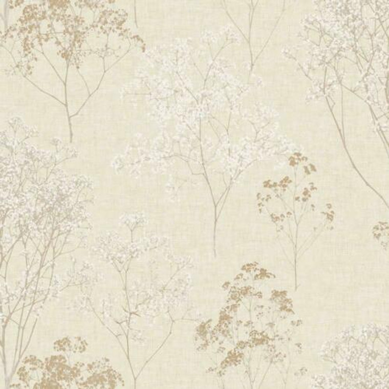 FH37508 - Homestyle Flowering Trees Brown White Beige Galerie Wallpaper