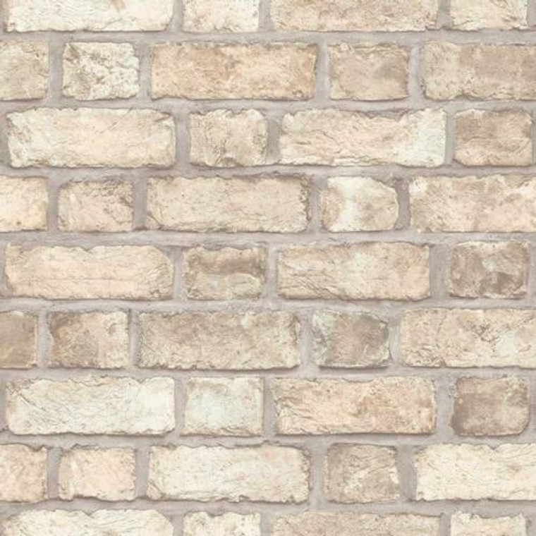 FH37516 - Homestyle Graphic Brick Design Beige Cream Galerie Wallpaper