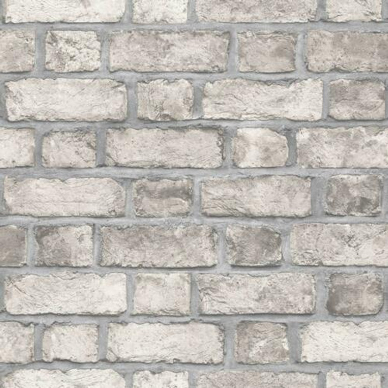 FH37520 - Homestyle Graphic Brick Design Smoky Grey Galerie Wallpaper
