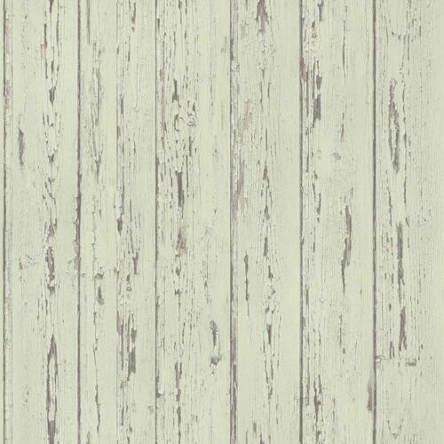 FH37529 - Homestyle Rustic Weathered Wood Light Green Grey Galerie Wallpaper