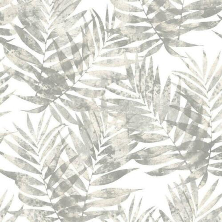 G67945 - Organic Textures Leaf Design Smoky Grey Galerie Wallpaper