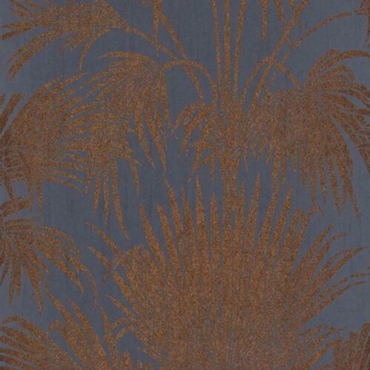 BEEP82246415 - Belle Epoque Blue Palm Leaves Casadeco Wallpaper