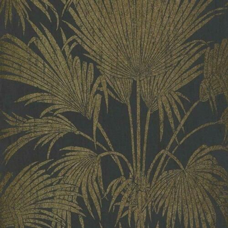 BEEP82249502 - Belle Epoque Black Palm Leaves Casadeco Wallpaper