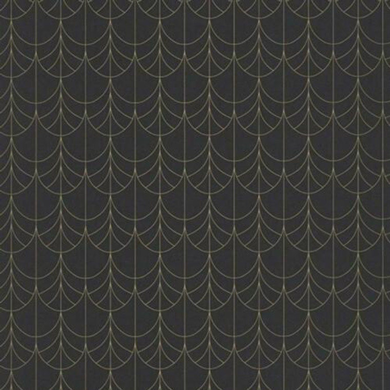 BEEP82269512 - Belle Epoque Black Leaf Design Casadeco Wallpaper